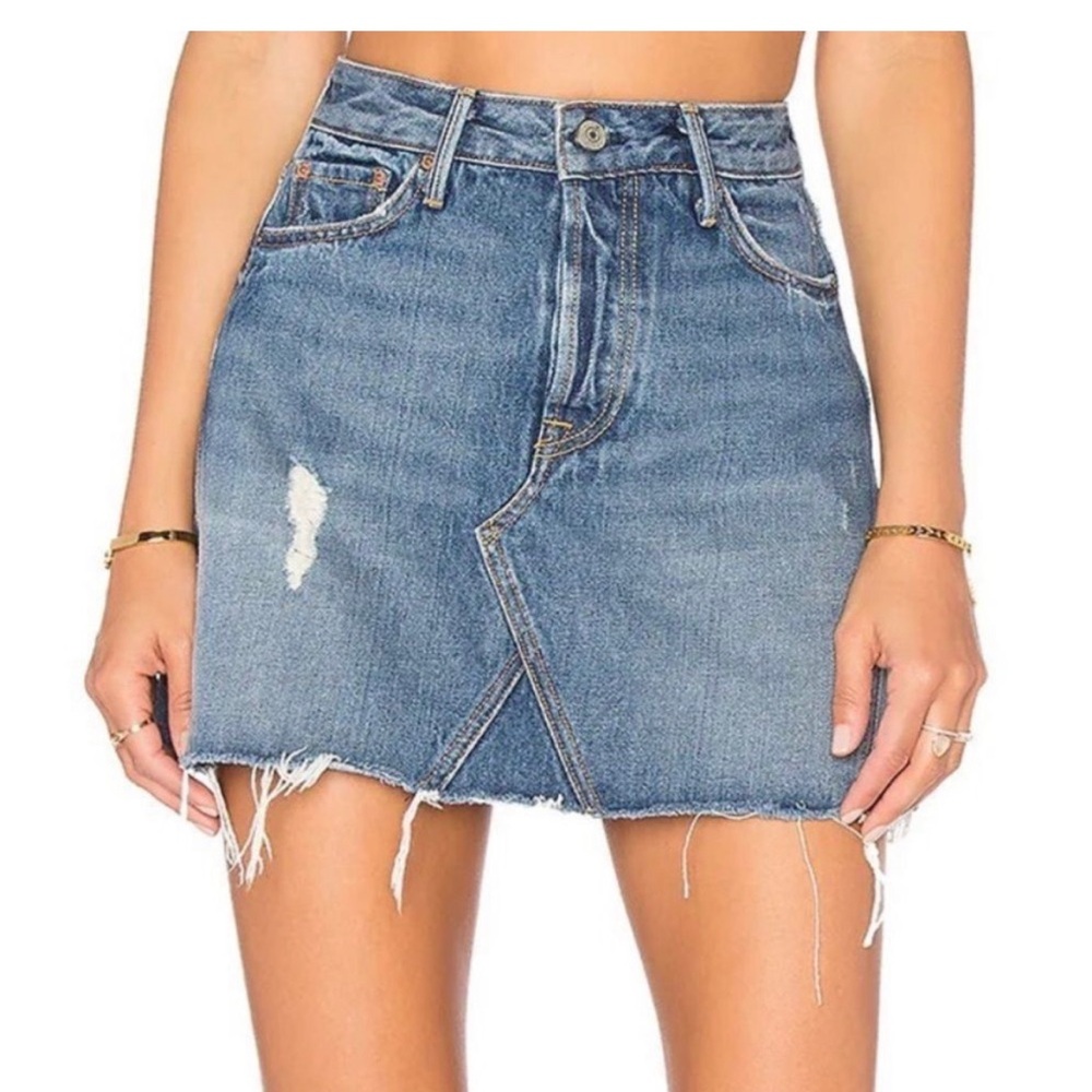 GRLFRND Eva Denim Mini Skirt sz 27